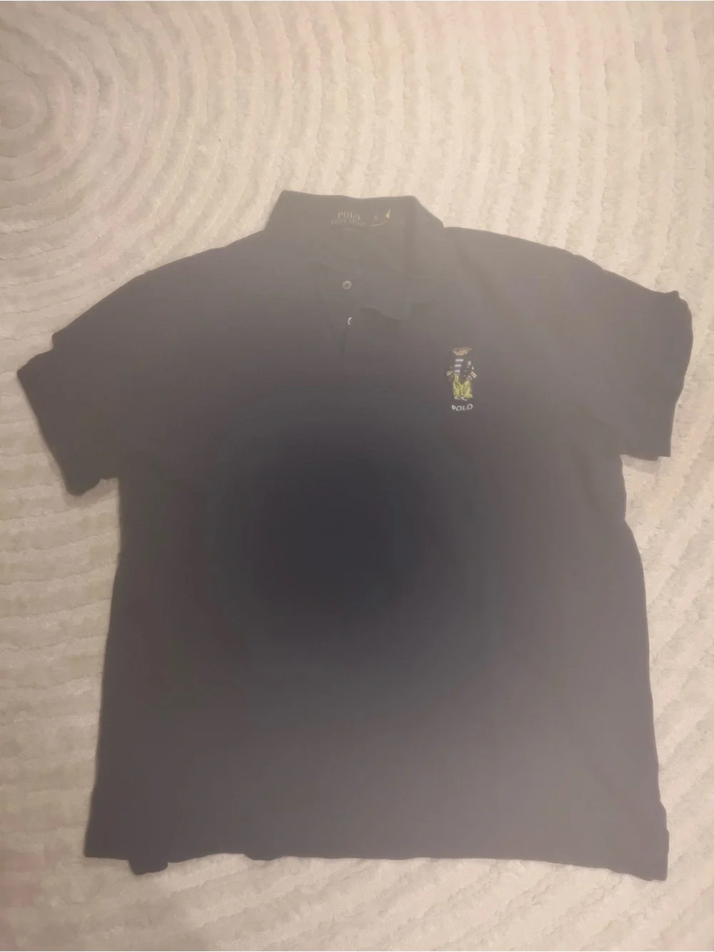 Ralph Lauren Navy Polo with Embroidered Bear XL